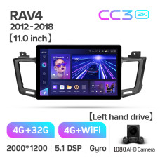 Штатна магнітола Teyes CC3 4+32 Gb Toyota RAV4 4 XA40 5 XA50 2012-2018 11" 2k