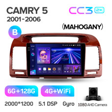 Штатная магнитола Teyes CC3 2k 6+128 Gb Toyota Camry 5 XV 30 2001-2006 (B) 9″