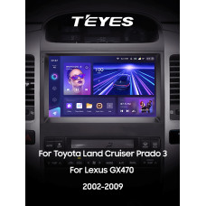 Штатная магнитола Teyes CC3 2k 6+128 Gb Toyota Land Cruiser Prado 120 / Lexus GX470 J120 2002-2009 (F3) 9″
