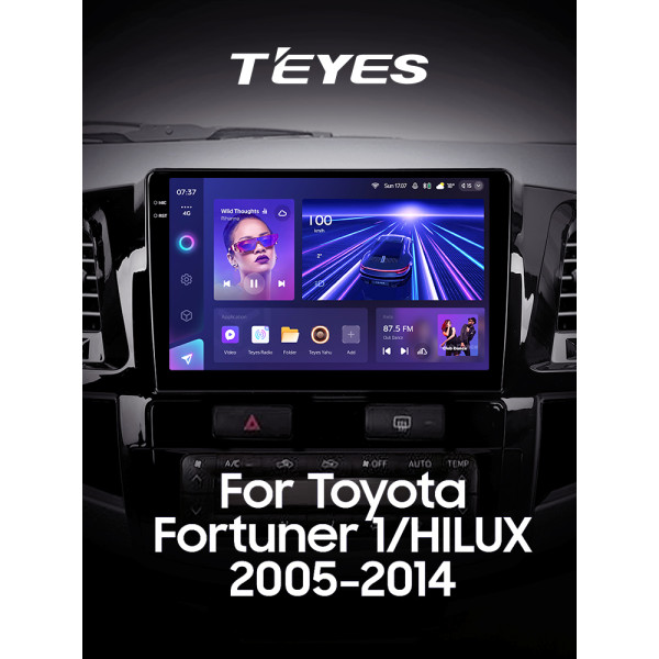 Штатная магнитола Teyes CC3 2k 4+32 Gb Toyota Fortuner 1 AN50 AN60, Hilux Revo/Vigo 2005-2007 (F2) 9″