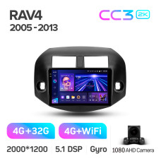 Штатная магнитола Teyes CC3 2k 4+32 Gb Toyota RAV4 3 XA30 2005-2013 (F2) 10″