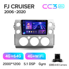 Штатная магнитола Teyes CC3 2k 4+64 Gb Toyota FJ Cruiser J15 2006-2020 (F1) 9″