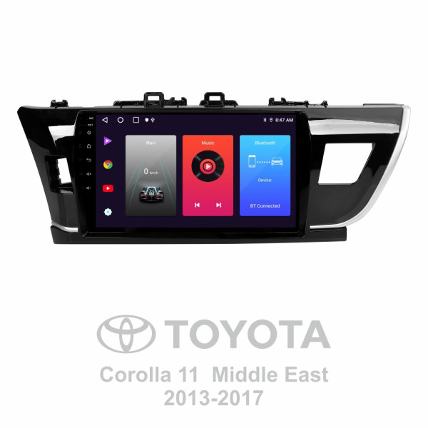 Штатная магнитола Sigma F10216 2+32 Gb Toyota Corolla 11 Middle East 2013-2017 (A) 10″