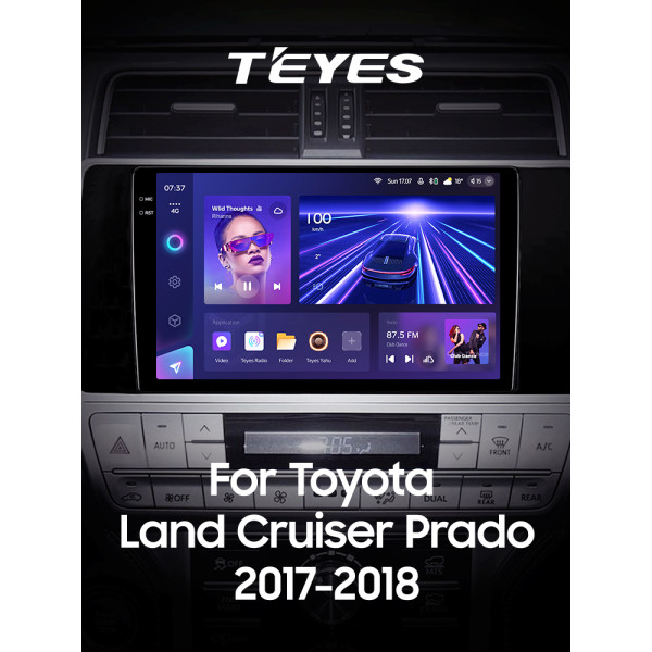 Штатная магнитола Teyes CC3 2k 4+64 Gb Toyota Land Cruiser Prado 150 2018-2020 10″
