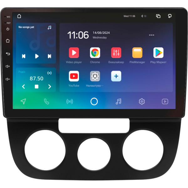 Штатна магнітола SIGMA PRO 10432 ANDROID 10 4+32 Gb 4G DSP Volkswagen Jetta 5 2005-2010 (F1) 10