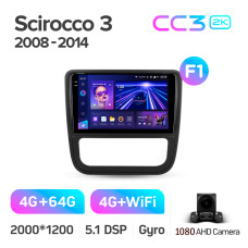 Штатна магнітола Teyes CC3 4+64 Gb Volkswagen Scirocco 3 III Mk3 2008-2014 (F1) 9" 2k