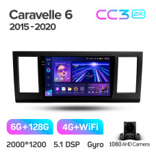 Штатная магнитола Teyes CC3 2k 6+128 Gb Volkswagen Caravelle 6 T6.1 T6 2015-2020 9″