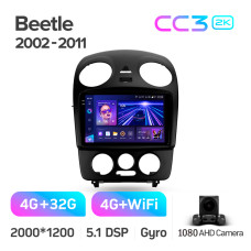 Штатна магнітола Teyes CC3 4+32 Gb Volkswagen Beetle A4 2002 - 2011 9" 2k