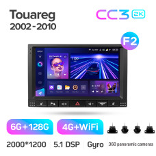Штатная магнитола Teyes CC3 2k 6+128 Gb 360° Volkswagen Touareg GP 2002-2010 (F2) 9″
