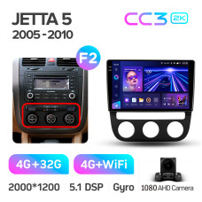 Штатна магнітола Teyes CC3 4+32 Gb Volkswagen Jetta 5 2005-2010 (F2) 10" 2k