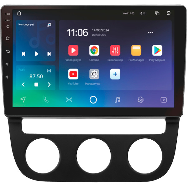 Штатна магнітола SIGMA PRO 10432 ANDROID 10 4+32 Gb 4G DSP Volkswagen Jetta 5 2005-2010 (F2) 10