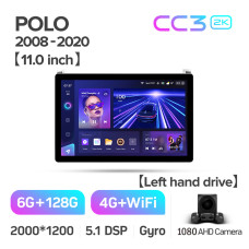 Штатна магнітола Teyes CC3 6+128 Gb Volkswagen POLO 5 (F1) 2008-2020 11" 2k