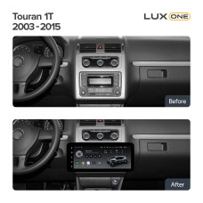 Штатна магнітола Teyes LUX ONE 6+128 Gb Volkswagen Bora Golf 6 Passat Scirocco Sharan Touran For Skoda Octavia Fabia 2 (YJ) 2003-2016 12.3"