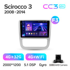 Штатная магнитола Teyes CC3 2k 4+32 Gb Volkswagen Scirocco 3 Mk3 2008-2014 (F3) 9″