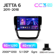 Штатна магнітола Teyes CC3 6+128 Gb Volkswagen Jetta 6 2011-2018 10" 2k