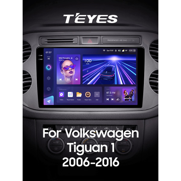 Штатна магнітола Teyes CC3 6+128 Gb з коловим оглядом 360° Volkswagen Tiguan 1 NF 2006-2017 (F1) (24mm) 9