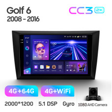 Штатна магнітола Teyes CC3 4+64 Gb Volkswagen Golf 6 2008-2016 9" 2k
