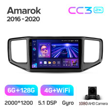 Штатная магнитола Teyes CC3 2k 6+128 Gb Volkswagen Amarok 1 2016-2020 9″