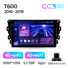 Штатна магнітола Teyes CC3 4+64 Gb Zotye T600 2014-2019 10" 2k