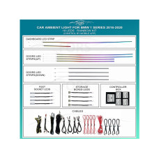 Підсвітка салону FORS.auto для BMW 1 Series 2016-2020 (Rainbow Kit)-18 LEDs