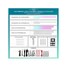 Підсвітка салону FORS.auto для BMW 7 Series G12 2016-2022 (Rainbow Kit)-22 LEDs