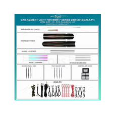 Підсвітка салону FORS.auto для BMW 7 Series 2009-2014 (Galaxy)-25 LEDs