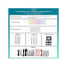 Підсвітка салону FORS.auto для BMW 7 Series 2009-2017 (Rainbow Kit)-18 LEDs