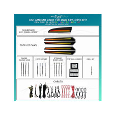 Підсвітка салону FORS.auto для BMW X3/X4 2012-2017 (Dynamic Rainbow Kit)-22 LEDs