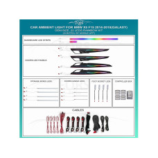 Підсвітка салону FORS.auto для BMW X5/F15 2014-2018 (Galaxy)-22 LEDs