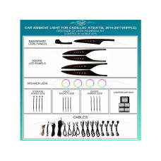 Підсвітка салону FORS.auto для Cadillac ATS/ATSL 2014-2017 (Ripple)-22 LEDs