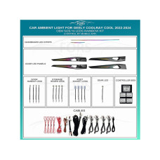 Підсвітка салону FORS.auto для Geely Coolray Cool 2022-2024 (Rainbow Kit)-19 LEDs