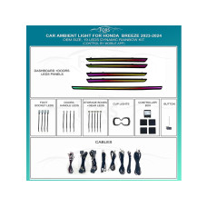 Підсвітка салону FORS.auto для Honda Breeze 2023-2024 (Dynamic Rainbow Kit)-19 LEDs
