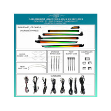Підсвітка салону FORS.auto для Lexus ES 2021-2023 (Dynamic Rainbow Kit)-20 LEDs