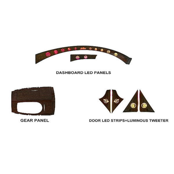 Подсветка салона FORS.auto для Nissan Patrol 2012-2018 (Peach Wood )-24 LEDs