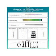 Підсвітка салону FORS.auto для Porsche 718 2016-2023 (Dynamic Rainbow Kit)-10 LED