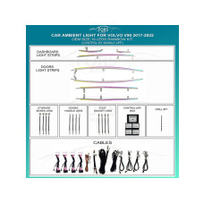 Підсвітка салону FORS.auto для Volvo V90 2017-2022 (Rainbow Kit)-19 LEDs