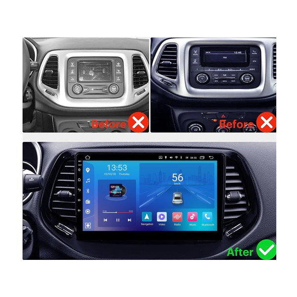Штатная магнитола FORS.auto FS 1 LITE для Jeep Compass (1+32Gb, 10
