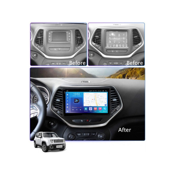 Штатная магнитола FORS.auto FS 4 PRO для Jeep Cherokee (4+64Gb, 10