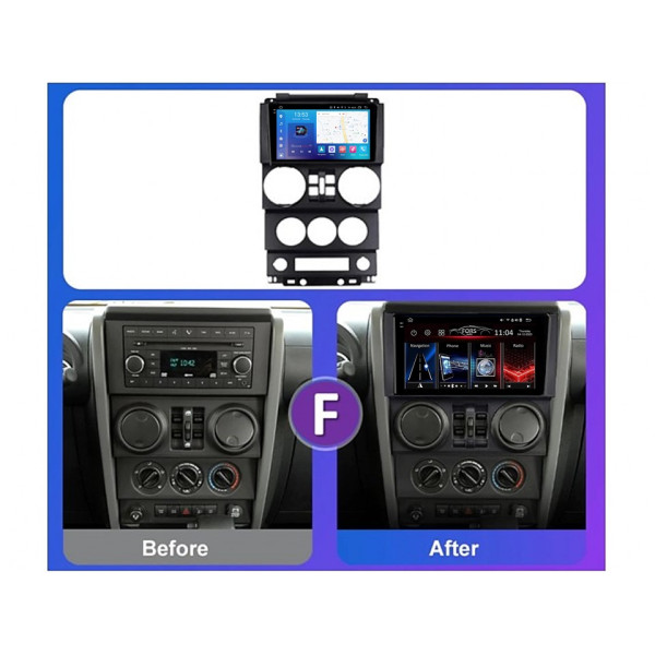 Штатная магнитола FORS.auto FS 4 PRO для Jeep Wrangler Rubicon (4+64Gb, 9
