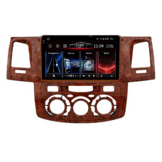Штатна магнітола FORS.auto FS 6 MAX для Toyota Fortuner/Vigo/Hilux (6+128Gb, 9", Manual AC, wooden) 2007-2014