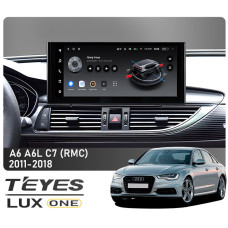Штатна магнітола Teyes LUX ONE 6+128 Gb Audi A6 A6L C7 (RMC) 2011-2018 12.3″